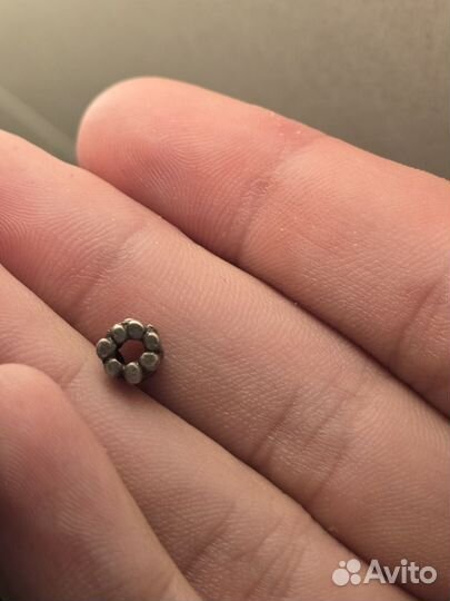 Бусина серебро фино угры