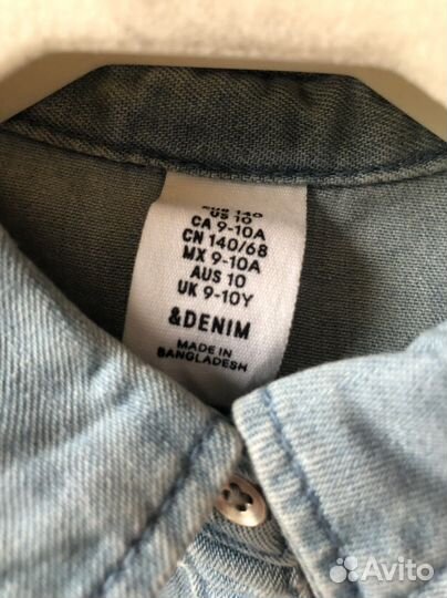 Рубашка джинсовая для девочки