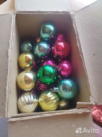 Стеклянные елочные игрушки СССР