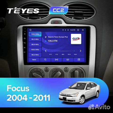 Магнитола Teyes Ford Focus 2 CC2+ 4G Android 10