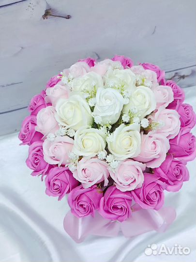 Букет из мыльных роз
