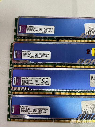 Бу DDR3 4 gb kit HyperX Blu khx1333c9d3b1k2/4g