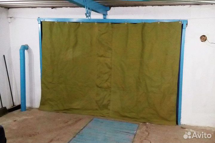 Штора брезентовая для гаража простая или утеплен