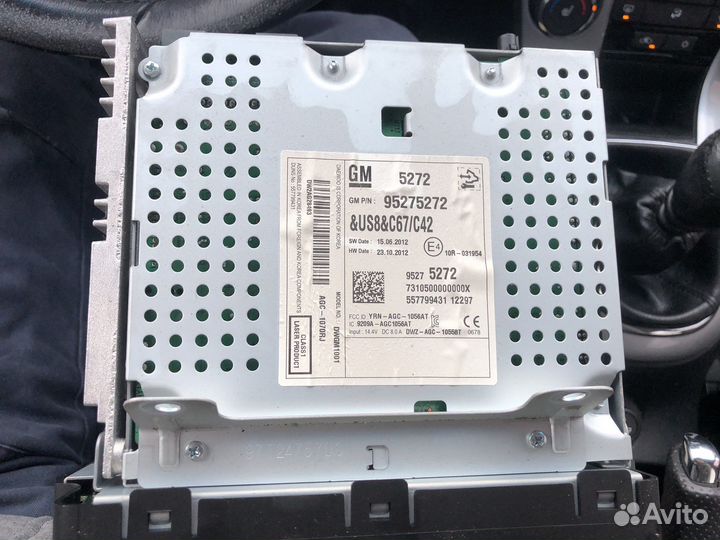 Штатная магнитола на chevrolet cruze