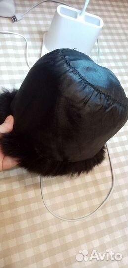 Шапка песец боярка чёрная