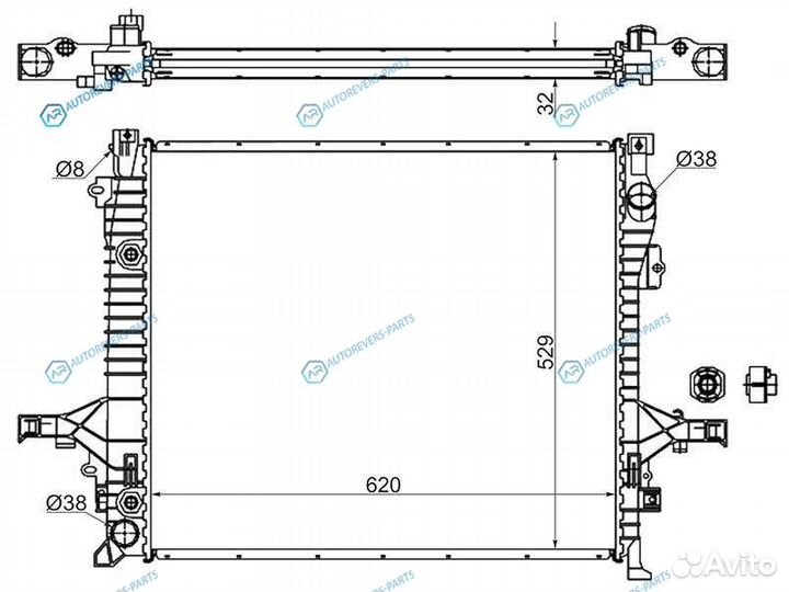 VL0006 Радиатор volvo XC90 02