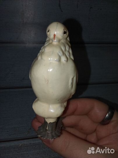 Ёлочная игрушка Голубь белый СССР
