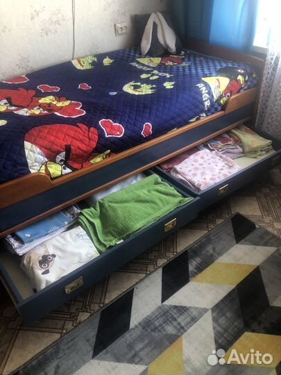 Детская двухярусная кровать с матрасом бу