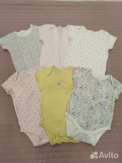 Боди next и другие вещи пакетом для девочки 74-80