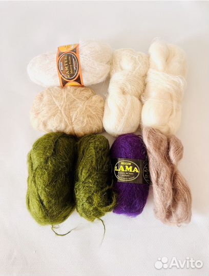 Пряжа Angorino 7295 розовая пудра, мохер Камтекс