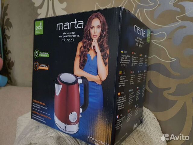 Электрочайник Marta, с термометром