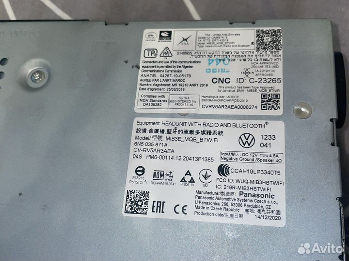 Штатная магнитола Volkswagen polo liftback