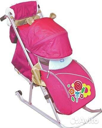 Санки-коляски с колесами на полозьях