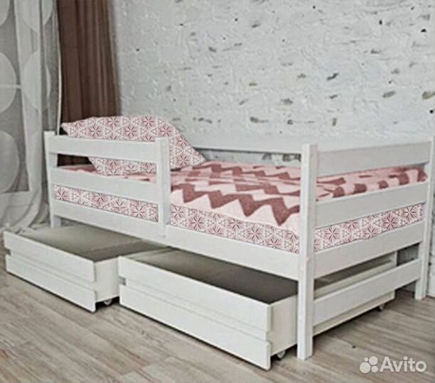 Кроватка берёза софа эко высокий борт для малыша