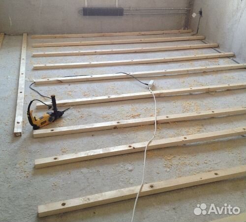 Ремонт полов, замена лаг