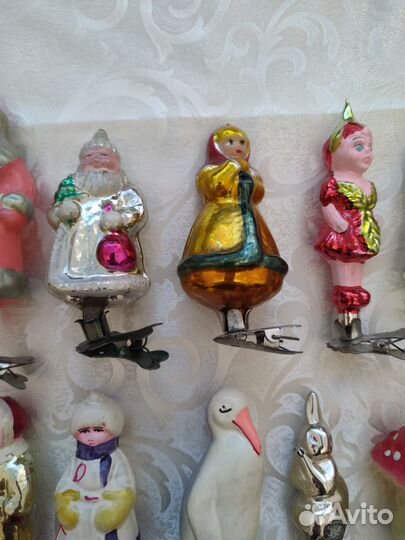 Елочные игрушки СССР на прищепке