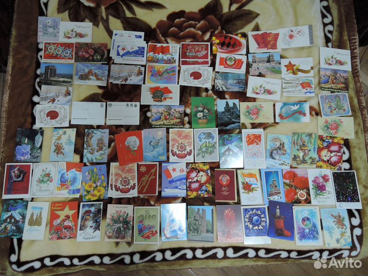 Почтовые карточки, открытки, СССР, Россия, 80 шт