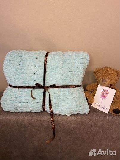 Плед детский вязаный ручная работа