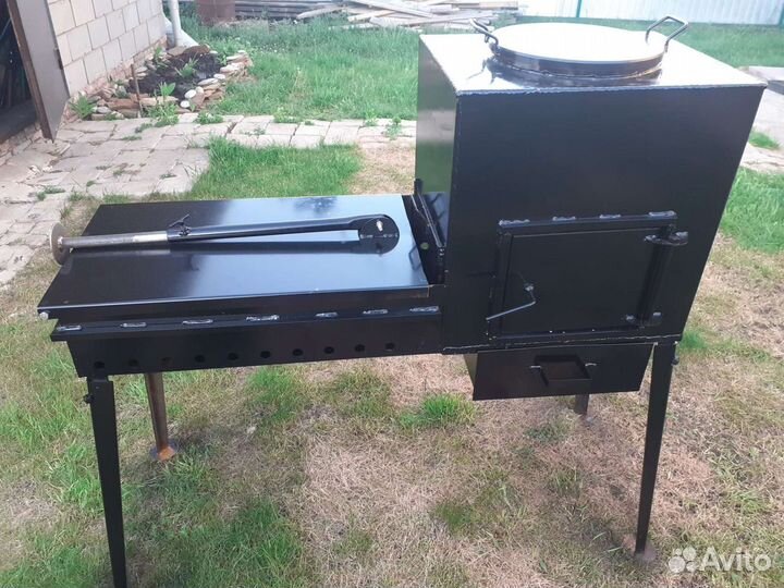 Мангал с печью под казан