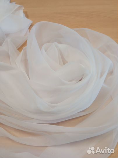 Тюль вуаль белая