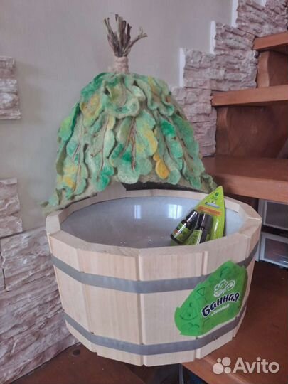 Шапка-веник для бани