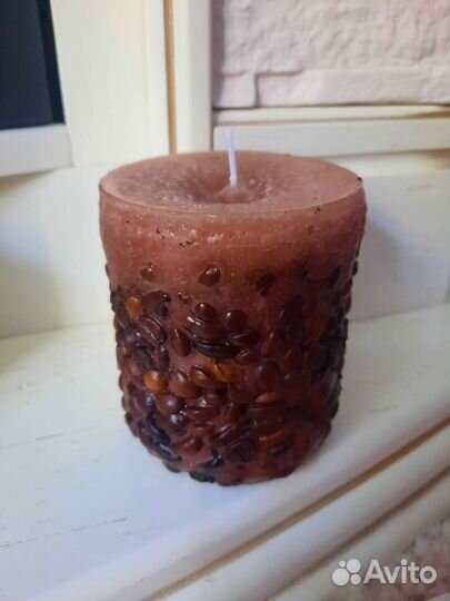 Свеча8х10см кофе