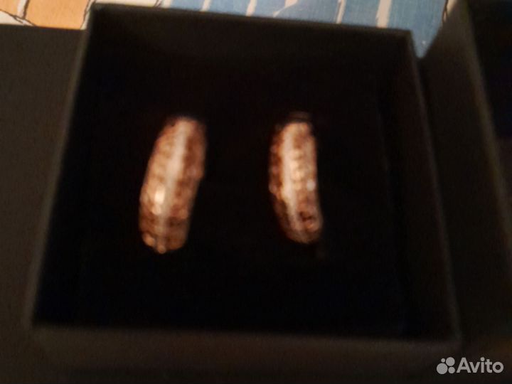 Серьги позолота