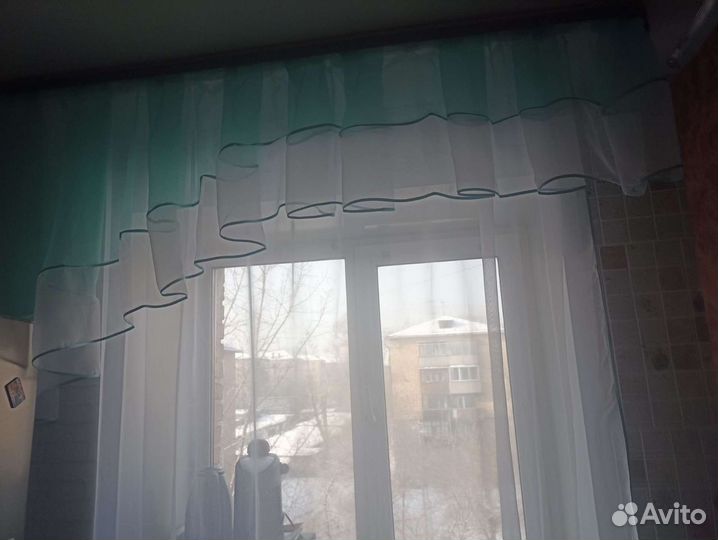 Шторы+тюль кухонные