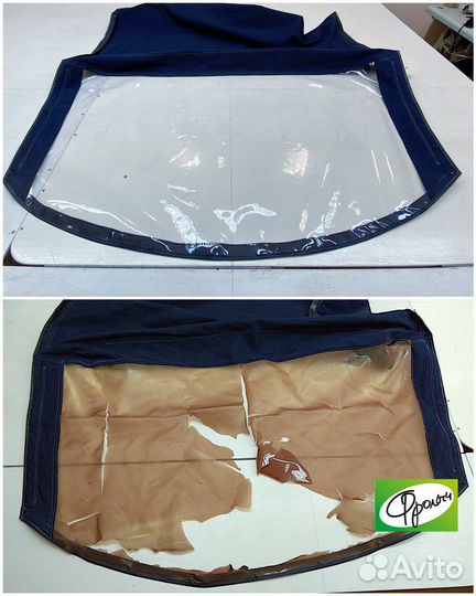 Ремонт тентов для лодок, замена окошек