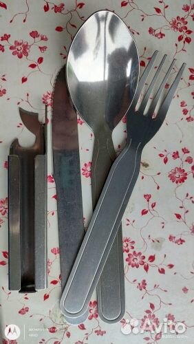 Набор вилка ложка нож открывашка консервов
