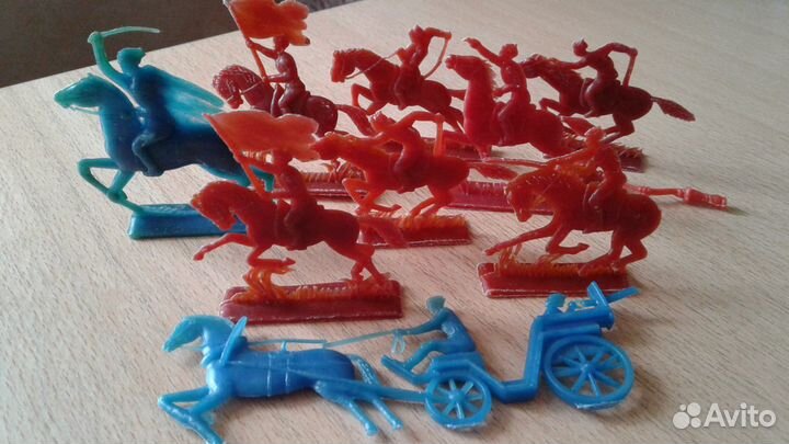 Игрушки СССР Красноармейцы, пластик