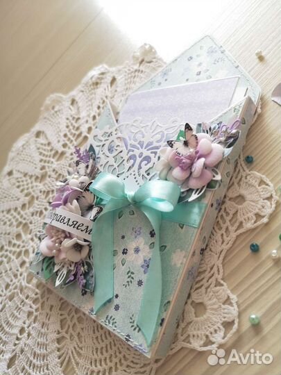 Открытка-конверт ручной работы