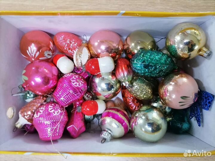 Ёлочные игрушки, стекло, СССР