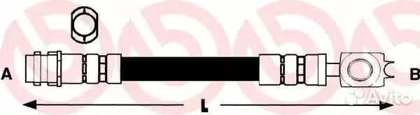 Шланг тормозной 455мм