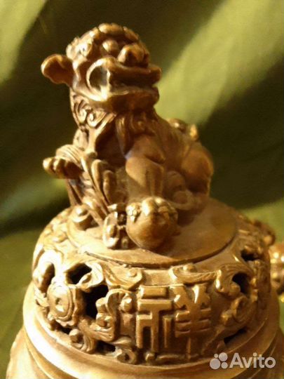 Курительница Тибетская с Буддой и Тигром, Большая