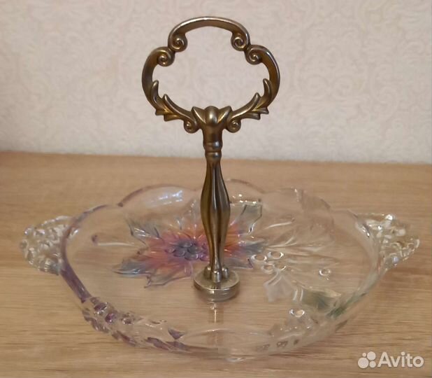 Ваза для фруктов. Фруктовница. Стекло