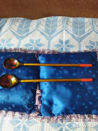 Ложки расписные, времён ссср, ручки 30 см