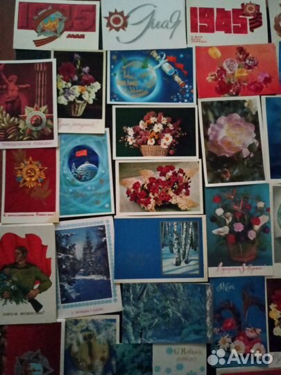 Много открыток 1960-89г. СССР неподписанные