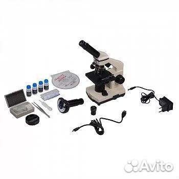 Микроскоп учебный Эврика 40х-1280х с видеоокуляром