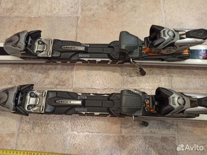 Горные лыжи 160см с ботинками 26-26,5см