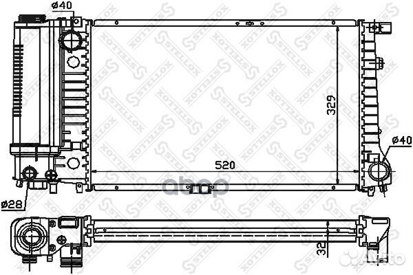 10-25207-SX радиатор системы охлаждения без AC