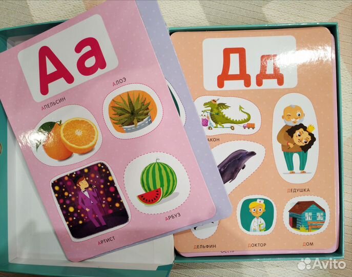 Clever карточки алфавит в картинках животные