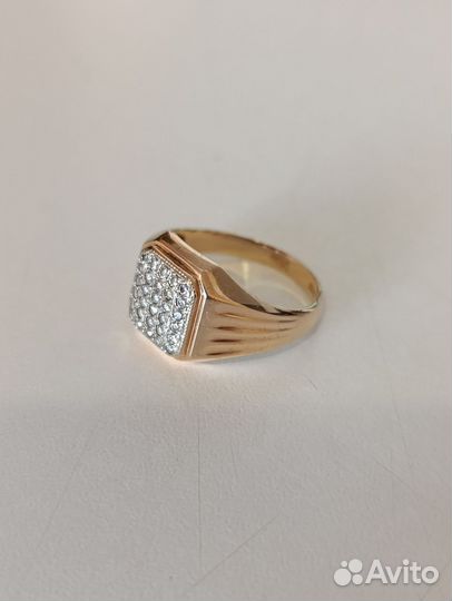 Мужская золотая печатка