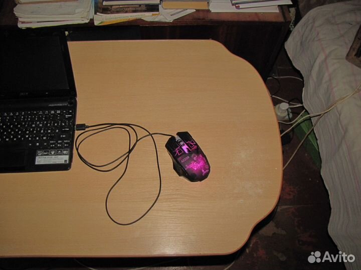 Проводная игровая мышь USB. бу. Полурабочая