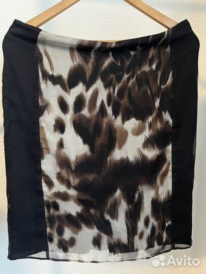 Шёлковая юбка Zara Basic, размер 46