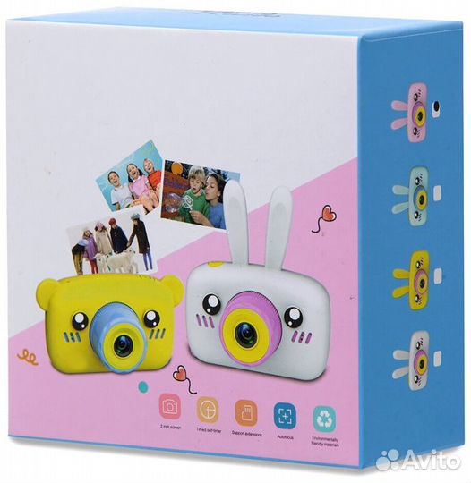 Детский фотоаппарат в чехле мишка