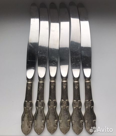 Мельхиоровые ножи (набор)