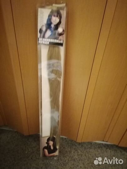 Волосы на заколках русые 11 прядей