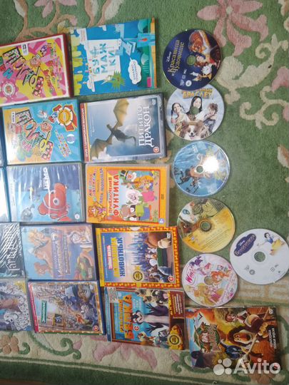 Фильмы и мультфильмы на двд дисках