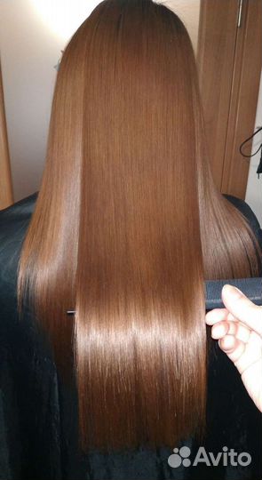 Кератиновое выпрямление волос